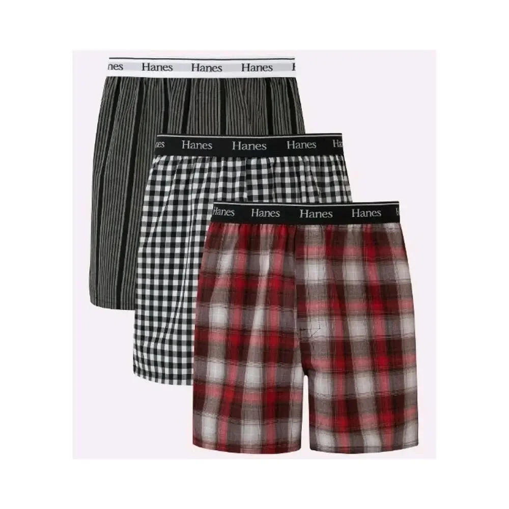 Hane's‎ Men's Ultimate Originals 3-Pack Woven Boxers Size S 28-30